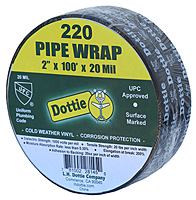 LH-DOTTIE 220 20 MIL 2" X 100' PIPE WRAP TAPE PRINTED PVC ROLL [24/CS]