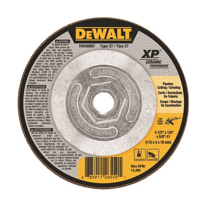 DEWALT DWA8952L 5 x 1//16 x 7//8 XP Ceramic Type 1 Metal Stainless Cutting Wheel