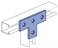 UNISTRUT P1031-SS SST FLAT 4-HOLE PLATE TEE "T" STRUT FITTING TYPE 304 ...