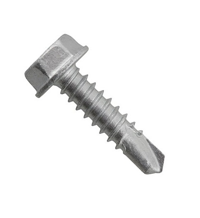 12x1-1/2 Unslotted Self Drilling Hex Head Sheet Metal Screws Neo Washer 250