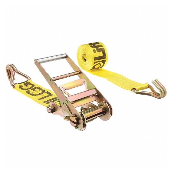 Heavy Duty 15,000 lb. Ratchet Strap with J-Hook Ends 40 ft. x 4 in - Ratchet  Tie Downs 