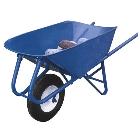 MILLER WELLMADE HD6 WHEELBARROW STEEL HANDLE TUB HEAVY DUTY 6CU. FT. PNEUMATIC TIRE Acme Construction Supply Co. Inc