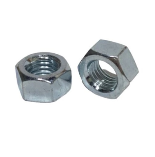 100-Pack Zinc 3/16" Thread Cutting Nuts - 3/8" Hex, 5/8" Flange, For DIY & Repair