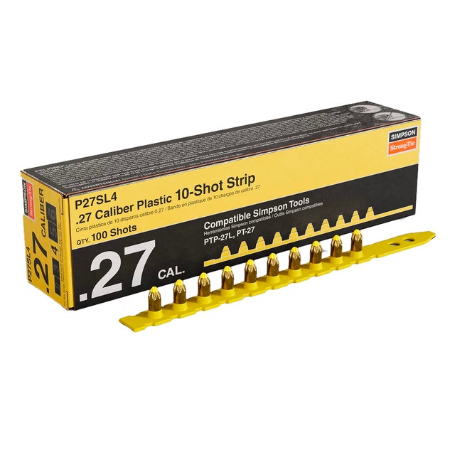 200 Level-4 Yellow Strip Loads For Ramset DeWalt Tools – .27 Cal Powder Actuated Fasteners