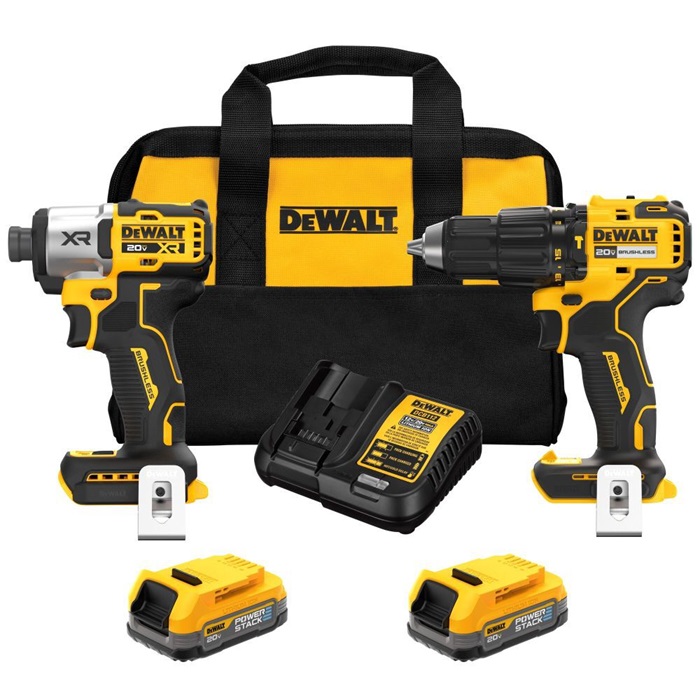 DEWALT 20-Volt MAX XR Hammer Drill and Atomic Impact Driver 2-Tool Cordless Combo Kit and 3-1/4