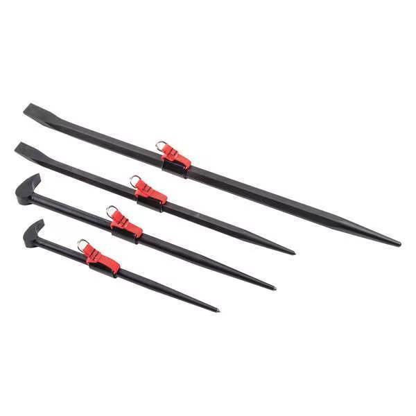 PROTO J2100 TT 4PC. PRY BAR SET WITH 18 24 ALIGNING 12 16 ROLLING HEAD TETHER READY FOR DROP PROTECTION Acme Construction Supply Co. Inc