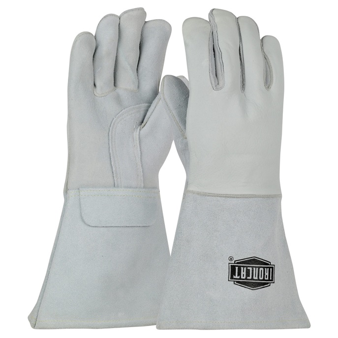 Ironcat® 6010/L Heavy Weight Welding Gloves, L, Top Grain Cowhide Leather, Off-White, Unlined Lining, Gauntlet Cuff, 12 in L - Richards Supply Ironcat® 6010/L Heavy Weight Welding Gloves, L, Top Grain Cowhide Leather, Off-White, Unlined Lining, Gauntlet Cuff, 12 in L - Richards Supply