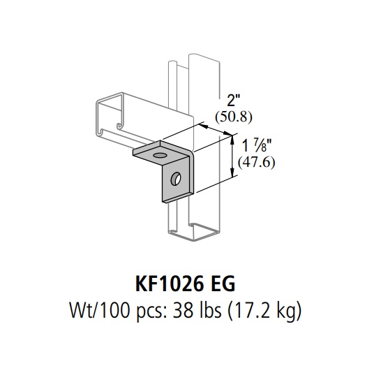 KOREFIT KF1026-EG SILVER EG 90 DEGREE 2-HOLE CORNER ANGLE BRACKET ...