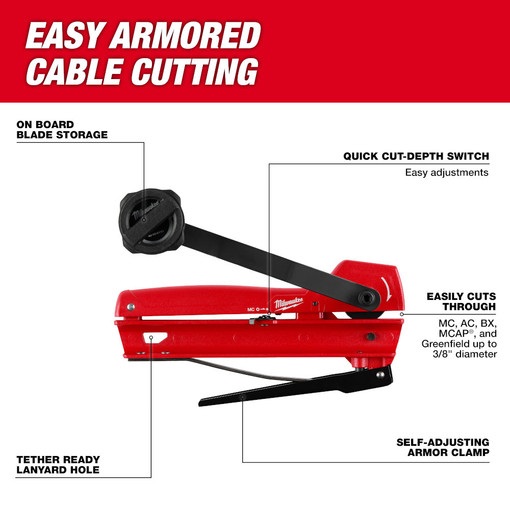 MILWAUKEE 48-22-6111 ROTO-SPLIT AC MC BX MCAP 3/8